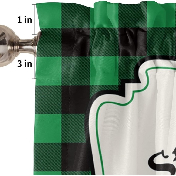 New St.Patrick's Day Gnome Valance Curtain - Picture 3 of 4